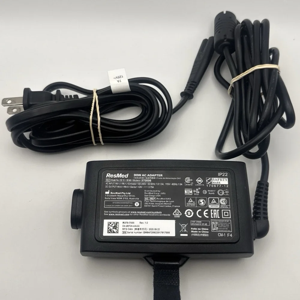 ResMed 90W AC Adapter 370006 Power Supply Cord for AirCurve 10 / AirSense 10